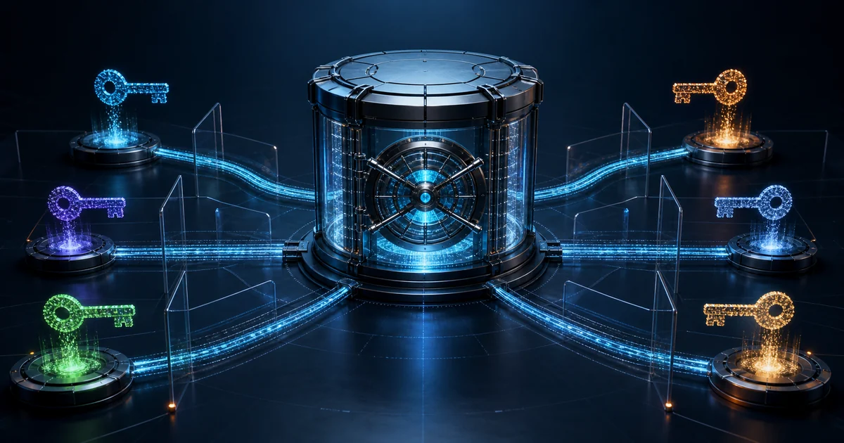 Customer key custody vault illustration